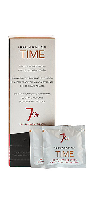 7Gr. Time 100% Arabica E.S.E. Pads 24 Stück 7Gr. Time 100% Arabica E.S.E. Pads 24 Stück