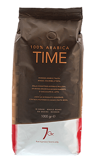 7Gr. Caffe Time 100% Arabica 1kg Bohnen 7Gr. Caffe Time 100% Arabica 1kg Bohnen
