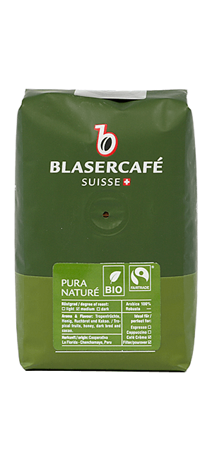 Blaser Cafe Pura Vida Fairtrade 250g Bohnen Blaser Cafe Pura Vida Fairtrade 250g Bohnen
