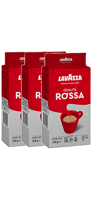 Lavazza Qualita Rossa 3 x 225g gemahlen