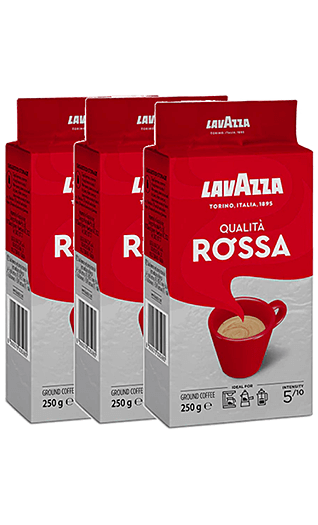 Lavazza Kaffee Espresso Qualita Rossa gemahlen 3 x 225g