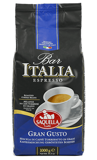 Saquella Kaffee Espresso Bar Italia Gran Gusto 1kg Bohnen