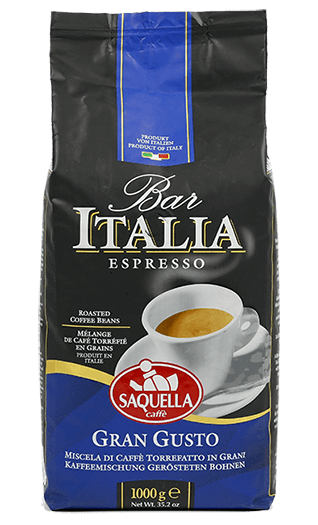 Saquella Caffe Bar Italia Gran Gusto 1kg Bohnen